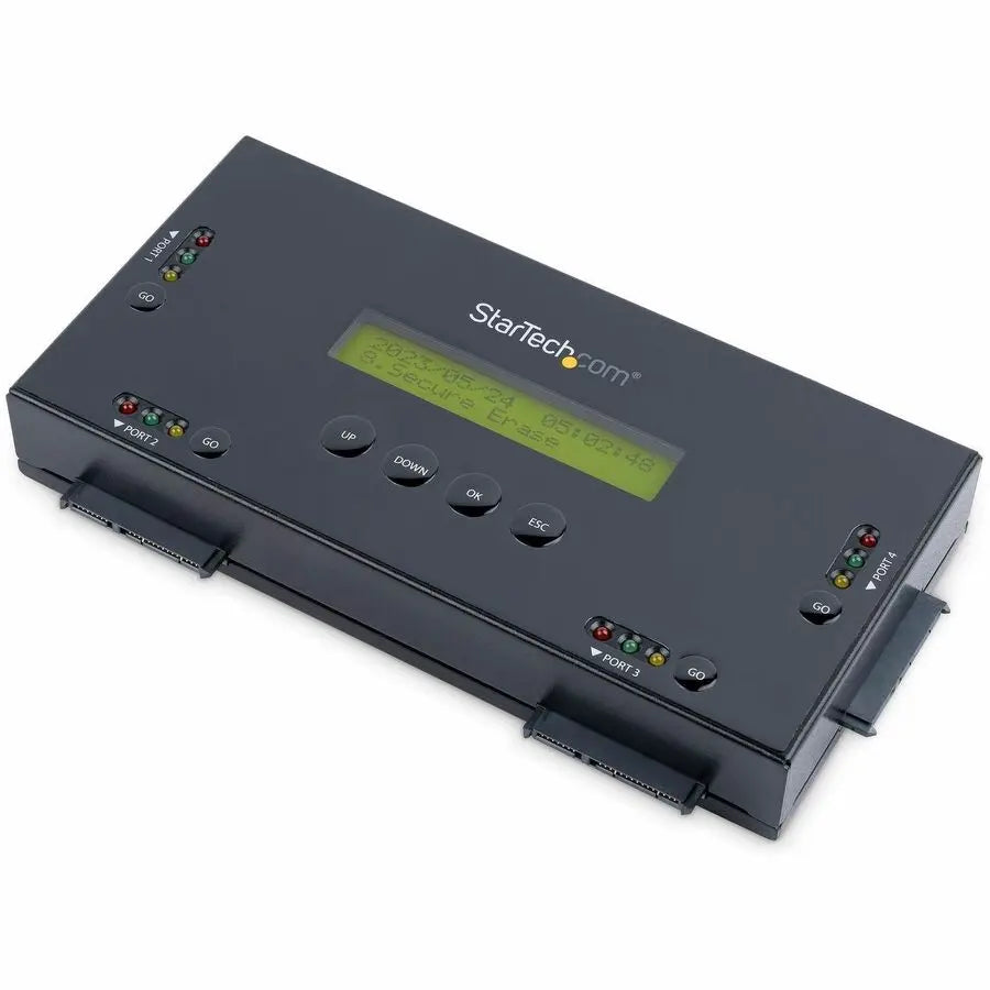 StarTech.com SATERASER4 4-Bay Standalone SATA Hard Drive Eraser for 2.5 and 3.5 Inch SSD and HDD Drives