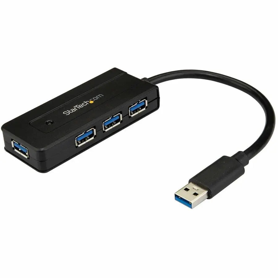 StarTech.com ST4300MINI 4-Port USB 3.0 Hub with Power Adapter and Fast Charging