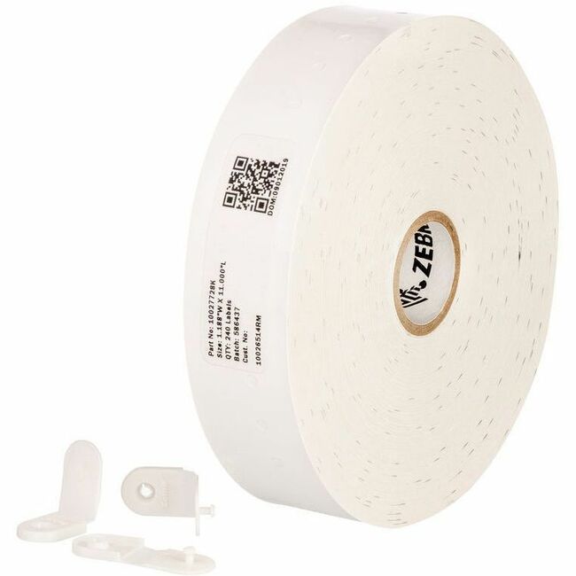 Zebra Z-Band QuickClip Kit for Medical Labeling - Durable White Polypropylene Labels for Zebra HC100 Printer