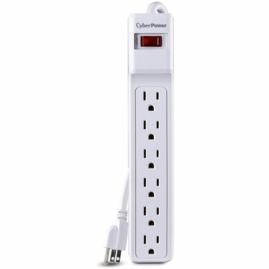 CyberPower CSB606W Essential 6-Outlet Surge Protector with 1800 Joules of Protection