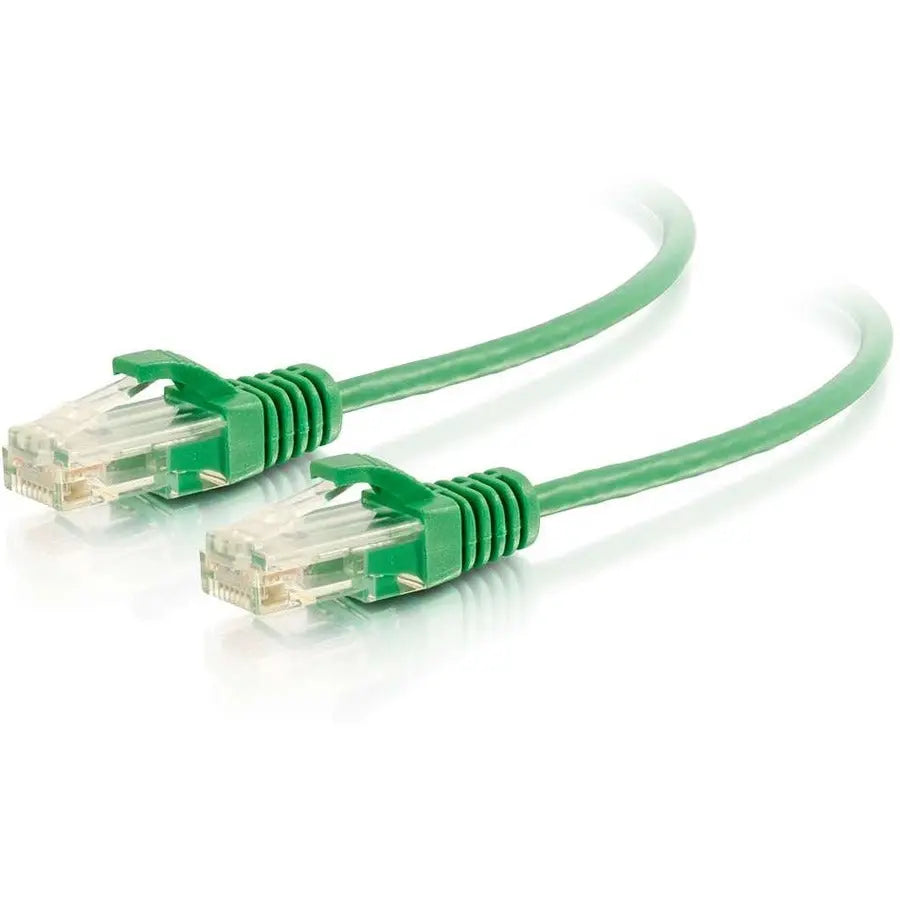 C2G 10ft Cat6 Snagless Unshielded (UTP) Slim Ethernet Cable - Green