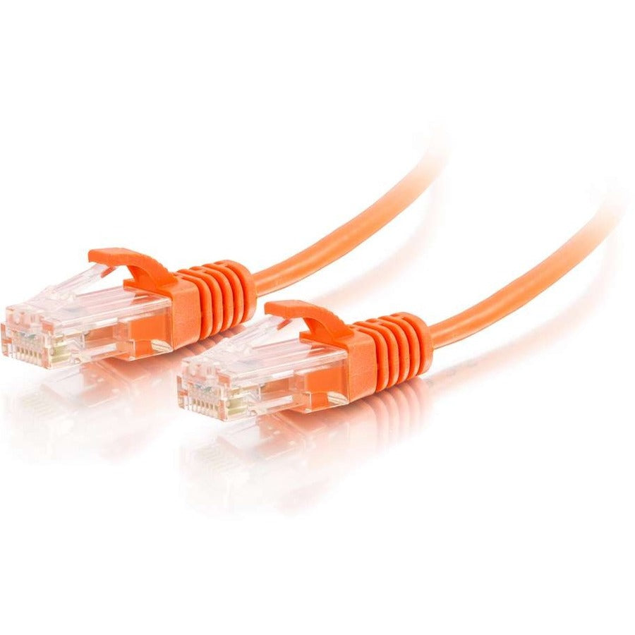 C2G 01178 7-Foot Cat6 Slim Snagless Unshielded Ethernet Patch Cable, Orange
