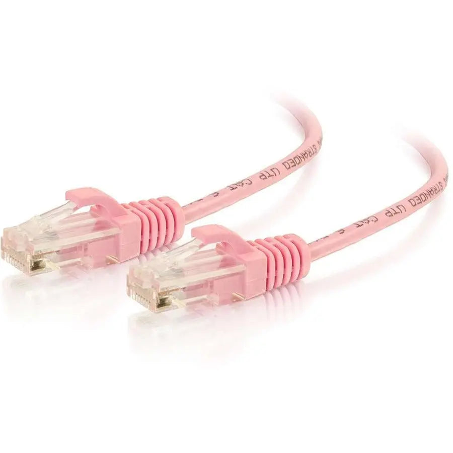 C2G 5ft Cat6 Slim Snagless Unshielded Ethernet Cable - Pink