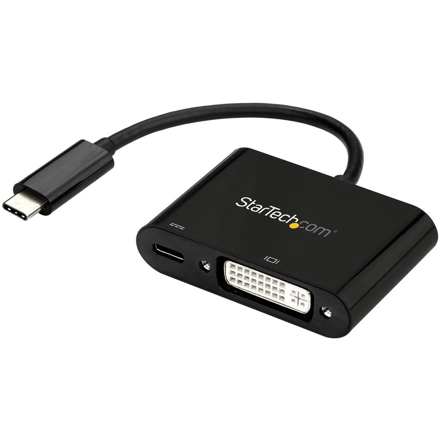 StarTech.com USB C to DVI Adapter with 60W Power Delivery Pass-Through – 1920x1200 DVI Video Converter for Laptops and Monitors