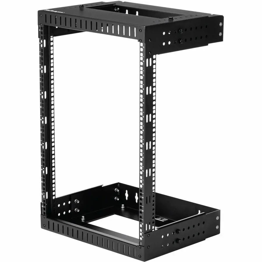 StarTech.com 15U Wall Mount Server Rack with Adjustable Depth – Heavy-Duty Open Frame Network Rack for IT Equipment