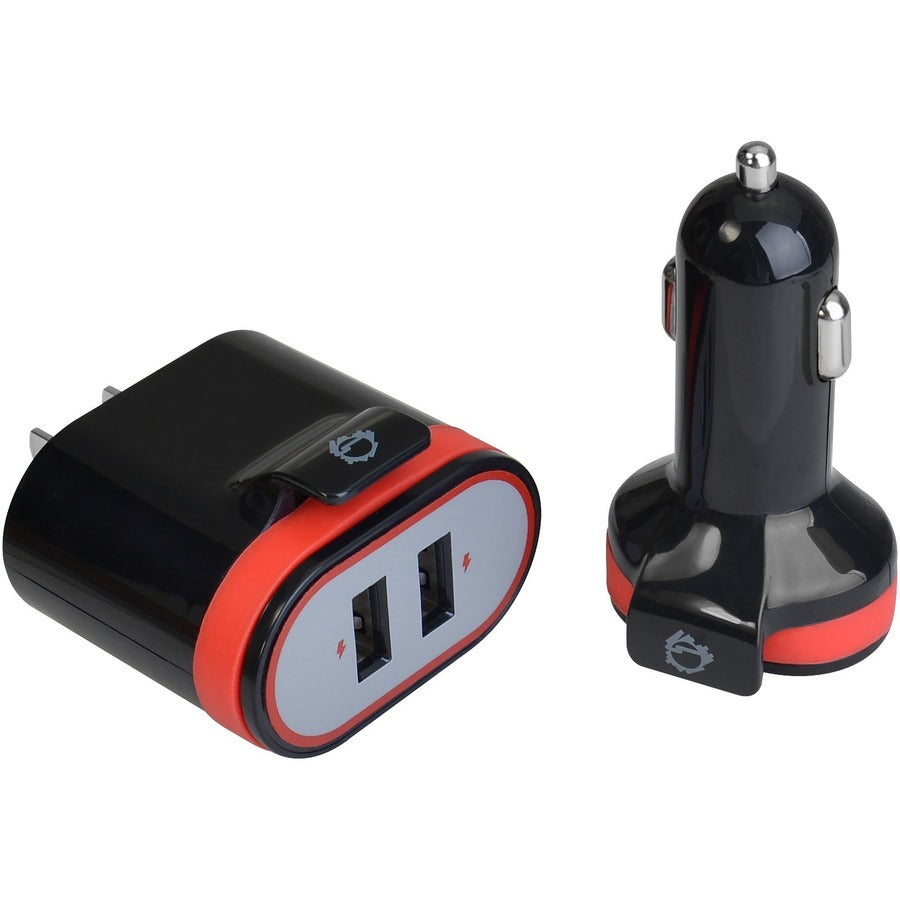 SIIG Fast Charging USB Wall and Car Charger Bundle Pack - Model AC-PW1A12-S1