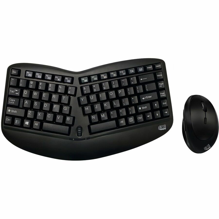 Adesso Tru-Form Mini Wireless Media Keyboard and Mouse Combo, WKB-1150CB