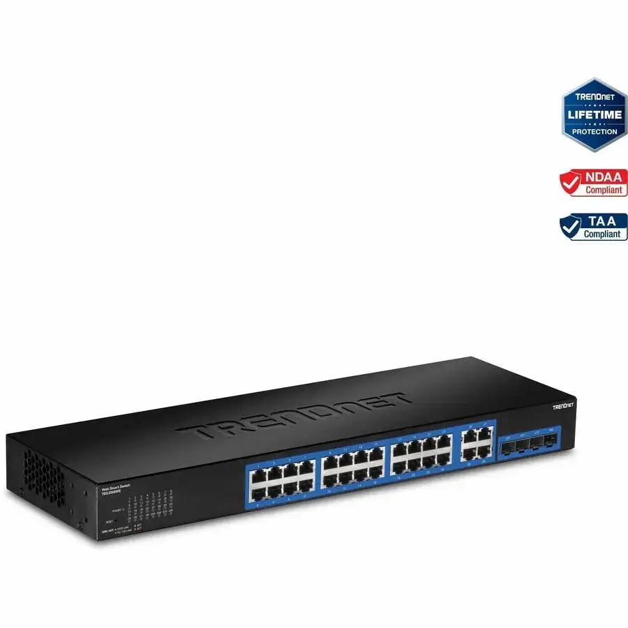 TRENDnet TEG-284WS 28-Port Gigabit Web Smart Switch with IPv6, VLAN, and QoS by TRENDnet