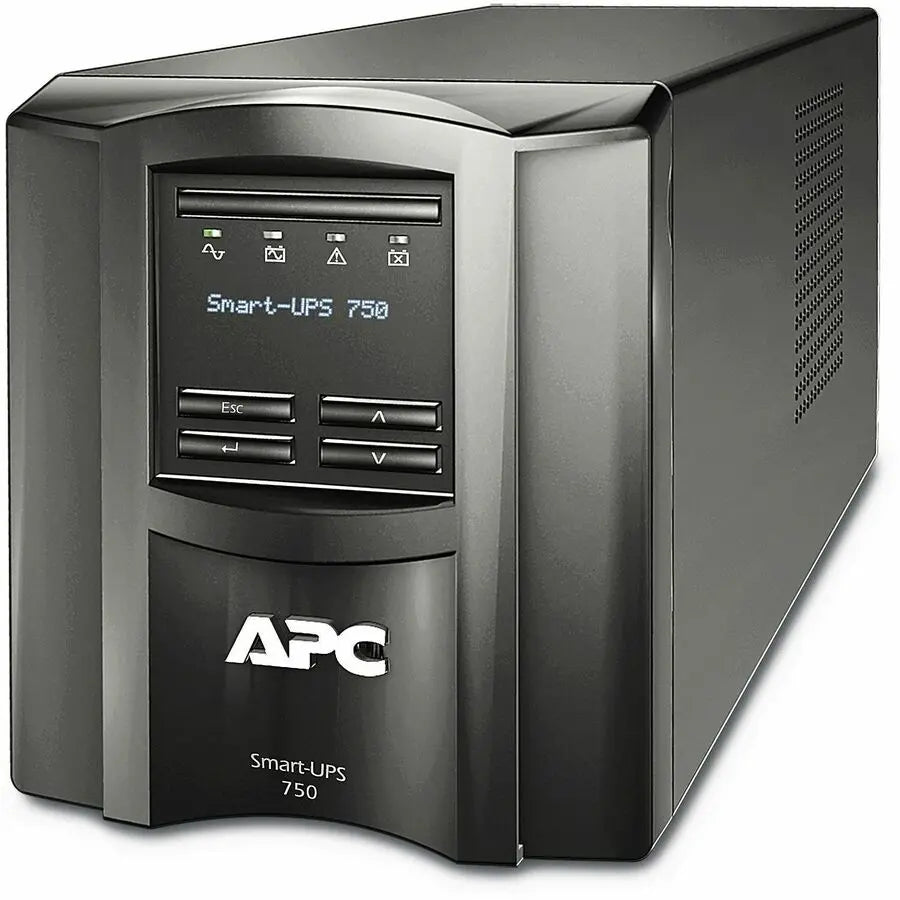 APC Smart-UPS, Line Interactive, 750VA, Tower, 120V, 6x NEMA 5-15R outlets, SmartConnect Port+SmartSlot, AVR, LCD