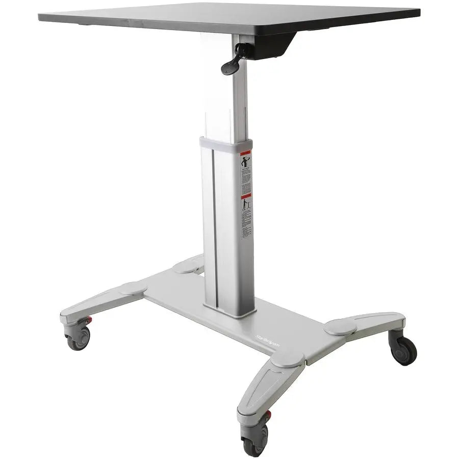 StarTech.com Mobile Standing Desk - Portable Height-Adjustable Rolling Workstation for Classroom and Office