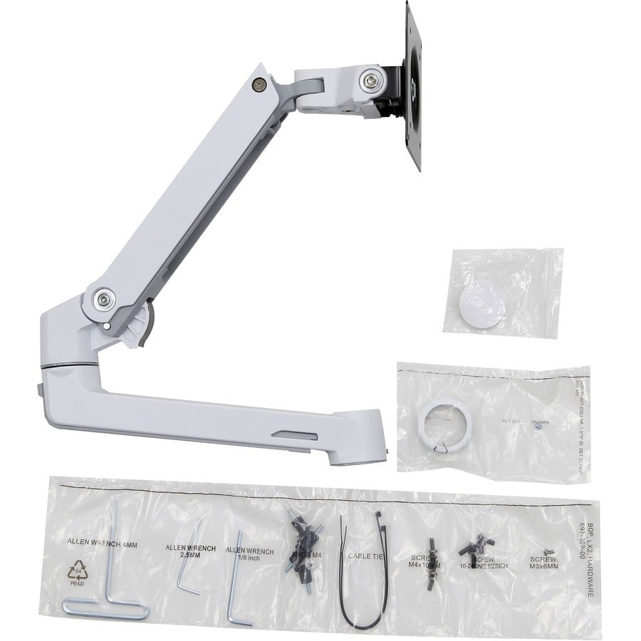 Ergotron LX Arm Extension and Collar Kit, White, Part Number 98-130-216