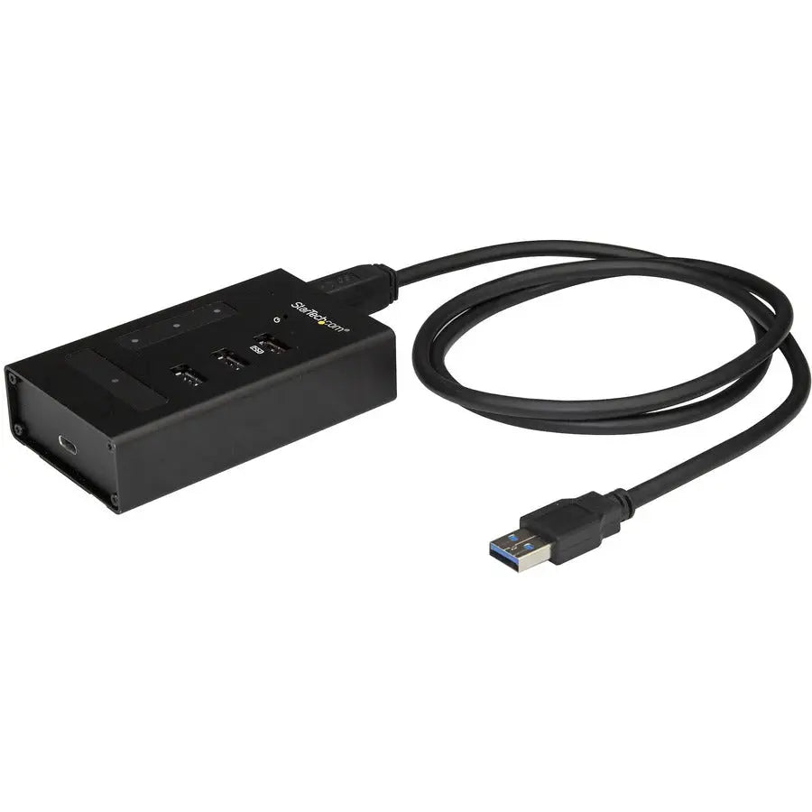 StarTech.com 4-Port USB 3.0 Hub with USB-C and Mounting Options - Metal Desktop Expansion for Windows, Mac, Linux, ChromeOS