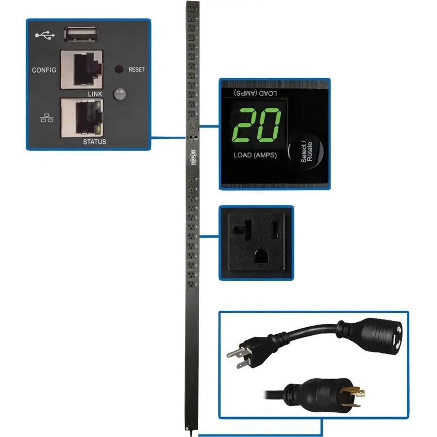 Eaton Corporation PDUMNV20LX 1.9kW Single-Phase Monitored PDU with LX Platform Interface by Eaton Corporation