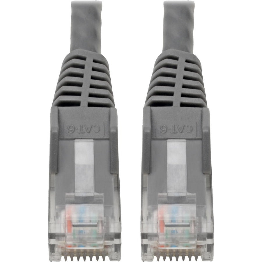 Tripp Lite by Eaton N201-06N-GY Cat6 Gigabit Snagless Ethernet Patch Cable, RJ45 M/M, Gray, 6 in.
