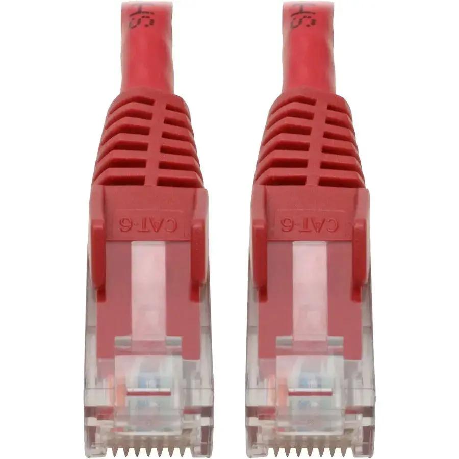 Eaton Tripp Lite Series Cat6 Gigabit Snagless UTP Patch Cable (N201-06N-RD), 6-Inch Red Ethernet Cable by Eaton Corporation