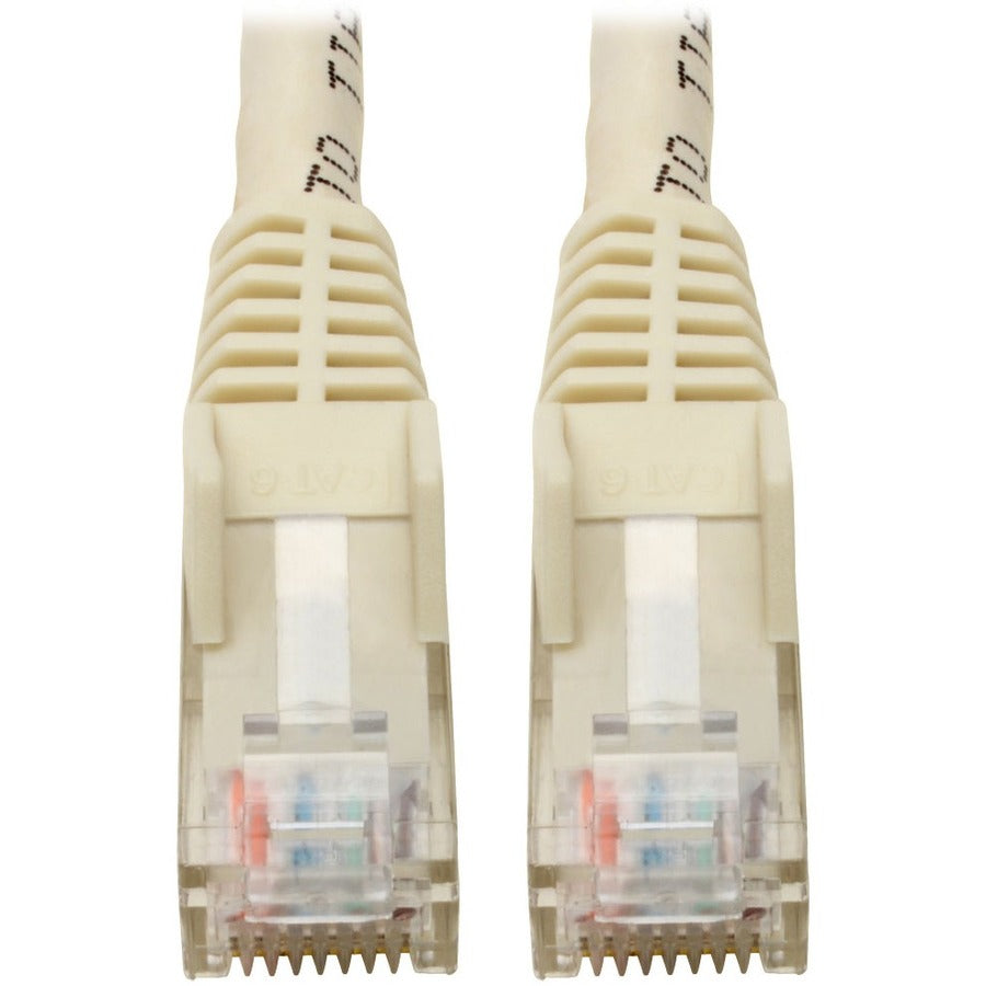 Eaton Tripp Lite Series N201-06N-WH Cat6 Gigabit Snagless UTP Ethernet Patch Cable, RJ45 Male to Male, White, 6-Inch