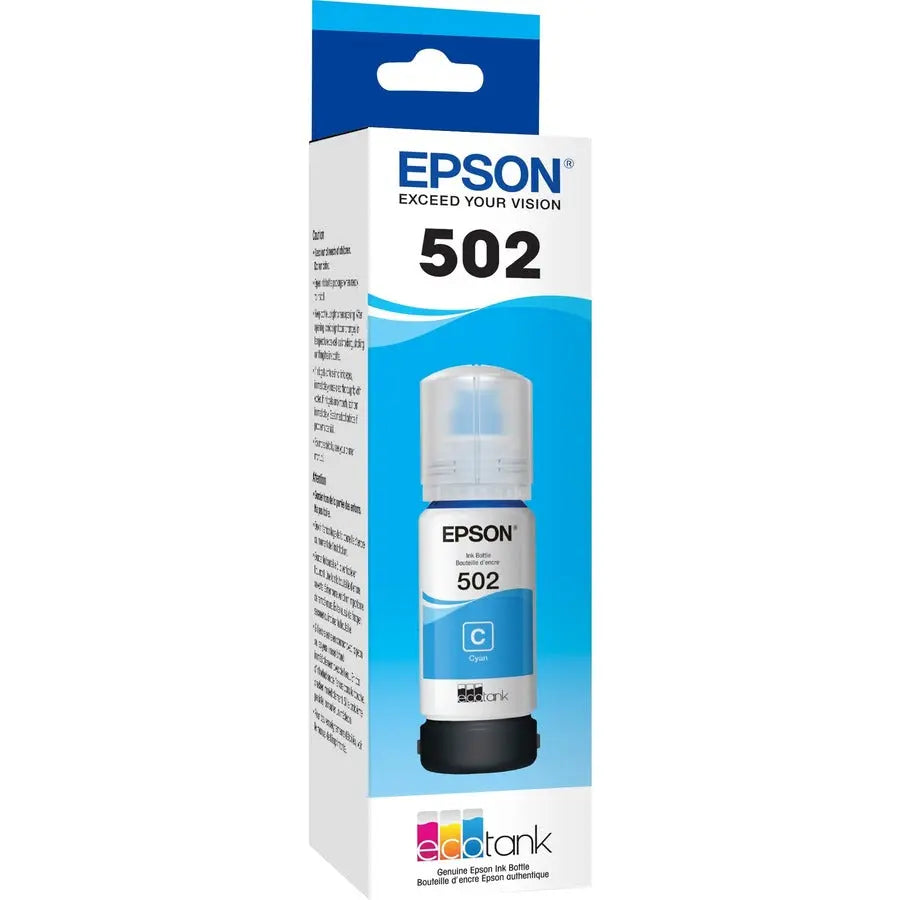 Epson T502220-S EcoTank Ink Refill Kit for Epson WorkForce and Expression EcoTank Printers