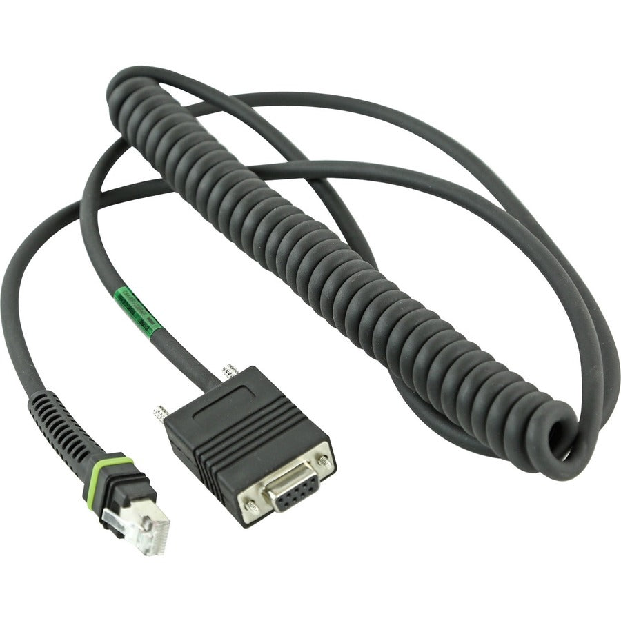 Zebra CBA-RF1-C09PAR DB-9 Coiled Data Transfer Cable for Barcode Scanners