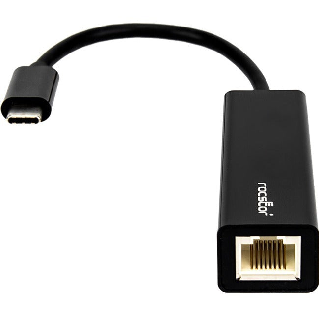 Rocstor Y10A174-B1 Premium USB-C to Gigabit Ethernet Adapter, 10/100/1000 Mbps, Black