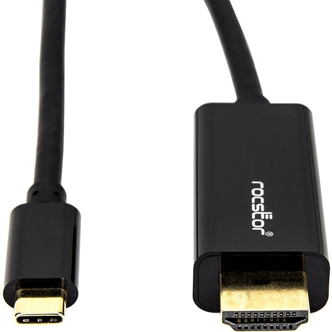 Rocstor Y10C166-B1 USB-C to HDMI Cable, 6 ft, 4K 30Hz, Male to Male
