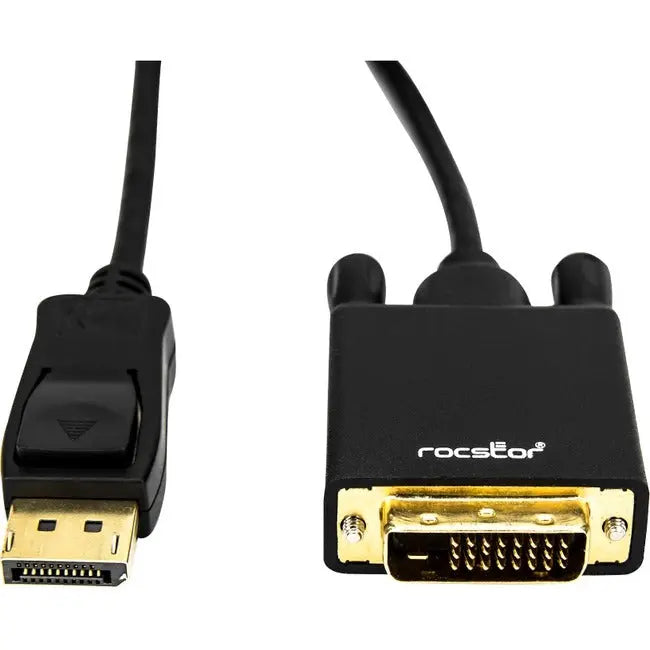 Rocstor Y10C155-B1 6ft DisplayPort 1.2 to DVI Video Cable - Supports 4K Resolution