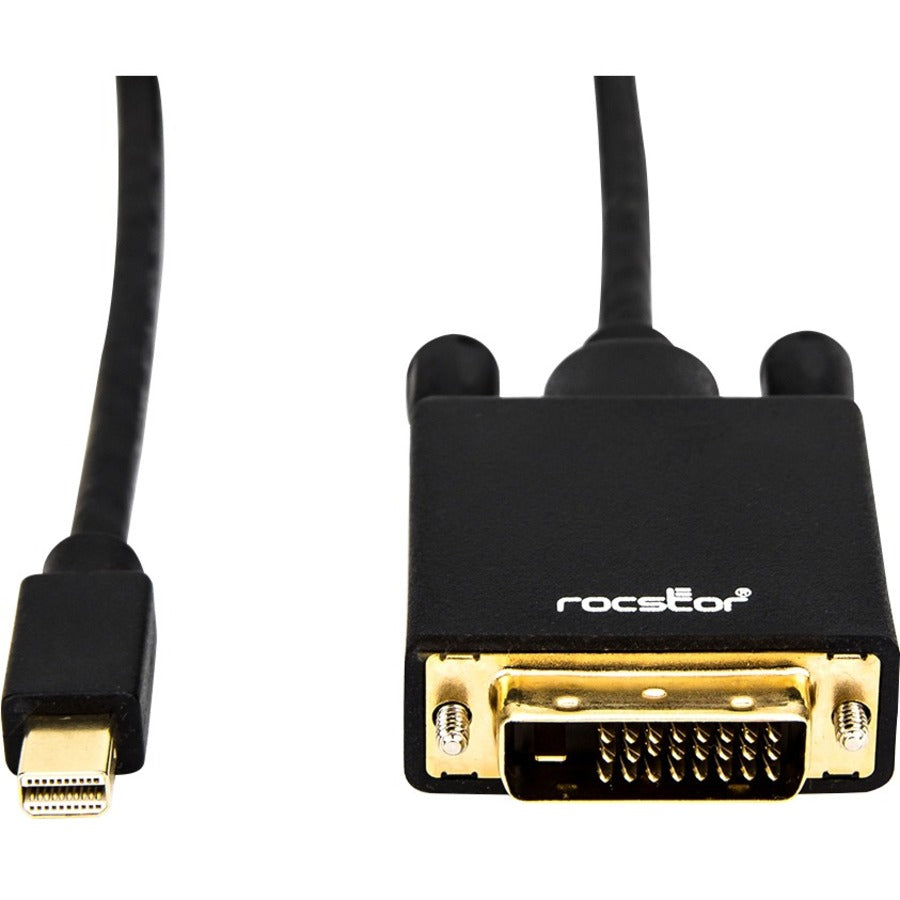 Rocstor Mini DisplayPort to DVI Cable - 6ft (2m) for High-Resolution Video Connectivity