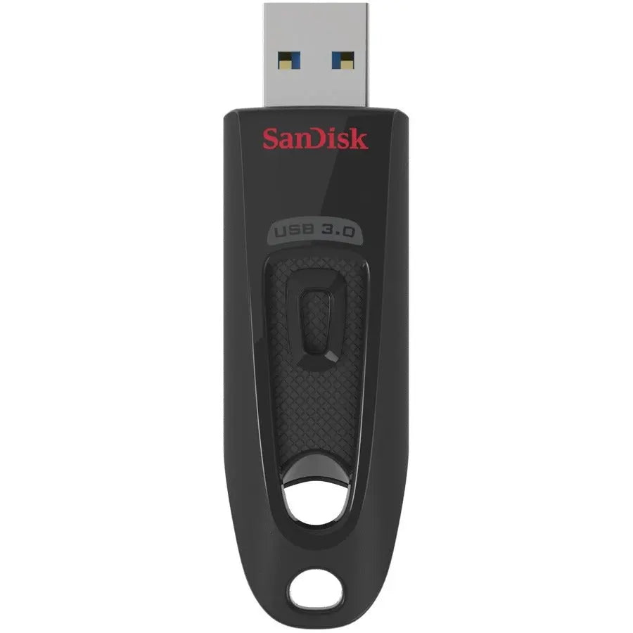 SanDisk 128GB Ultra USB 3.0 Flash Drive - High-Capacity Data Storage in Black