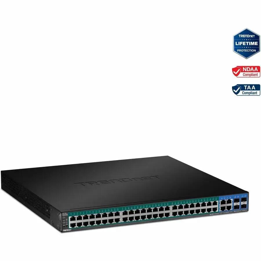 TRENDnet TPE-5240WS 52-Port Gigabit Web Smart PoE+ Switch with 370W Power Budget by TRENDnet