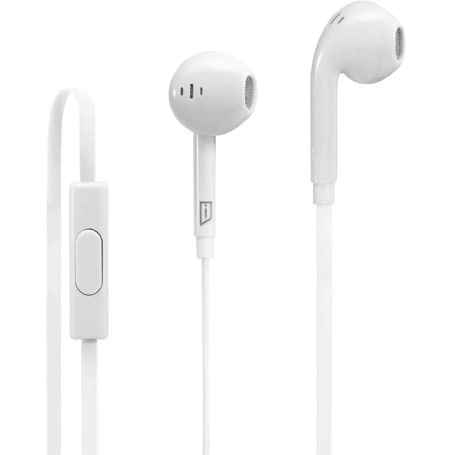 iStore Classic Fit Earbuds (White) by Targus Group International – Quality In-Ear Headphones with Inline Microphone and Tangle-Free Cable
