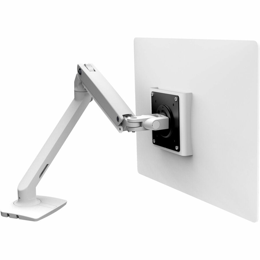 Ergotron MXV Desk Monitor Arm (White) – Adjustable VESA Mount with Cable Management and 13-Inch Height Range
