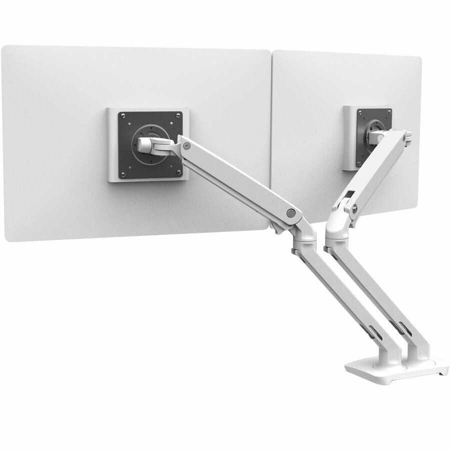 Ergotron MXV Desk Dual Monitor Arm (White) – Adjustable VESA Mount for Dual Screens