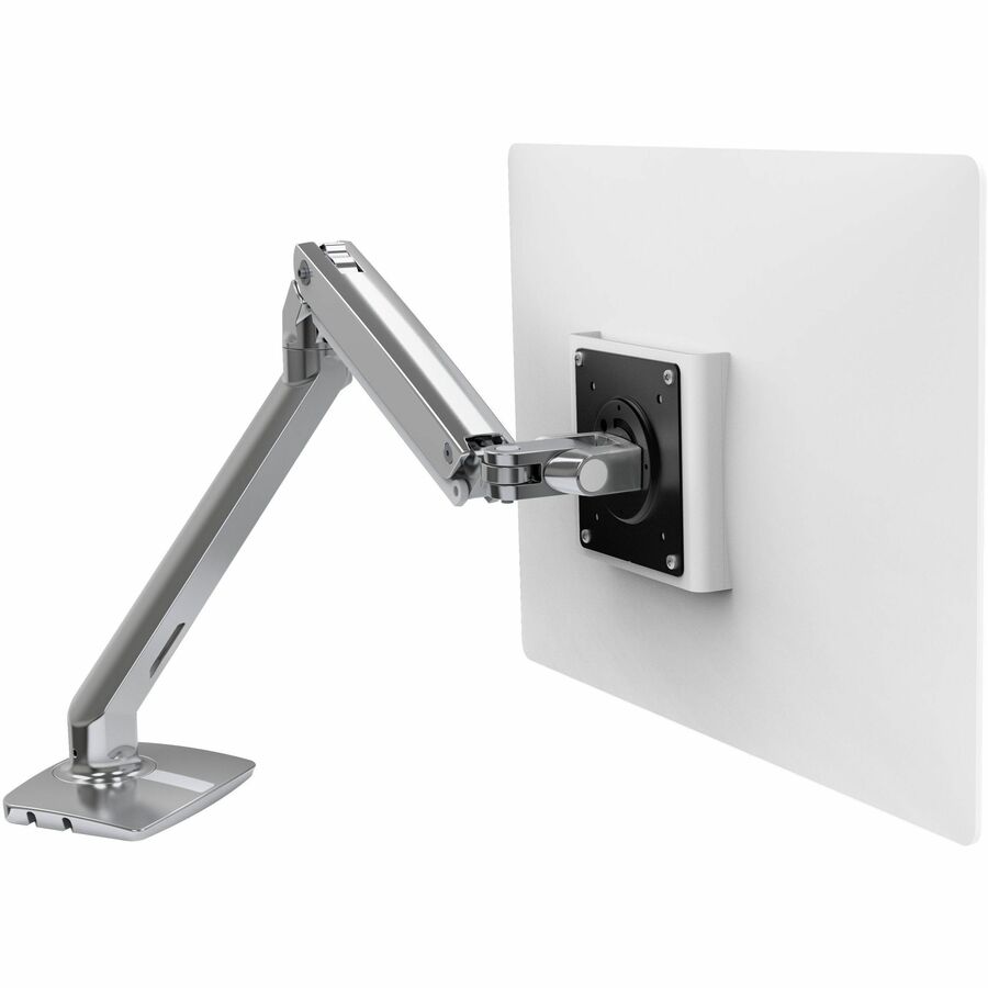 Ergotron MXV Desk Monitor Arm (Polished Aluminum) – Adjustable VESA Mount with Cable Management