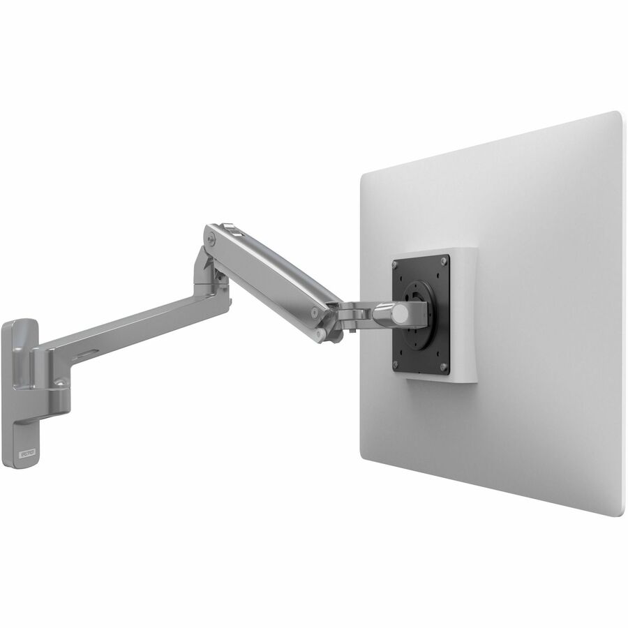 Ergotron MXV Wall Monitor Arm (Polished Aluminum) – Adjustable VESA Mount for Ergonomic Workspace