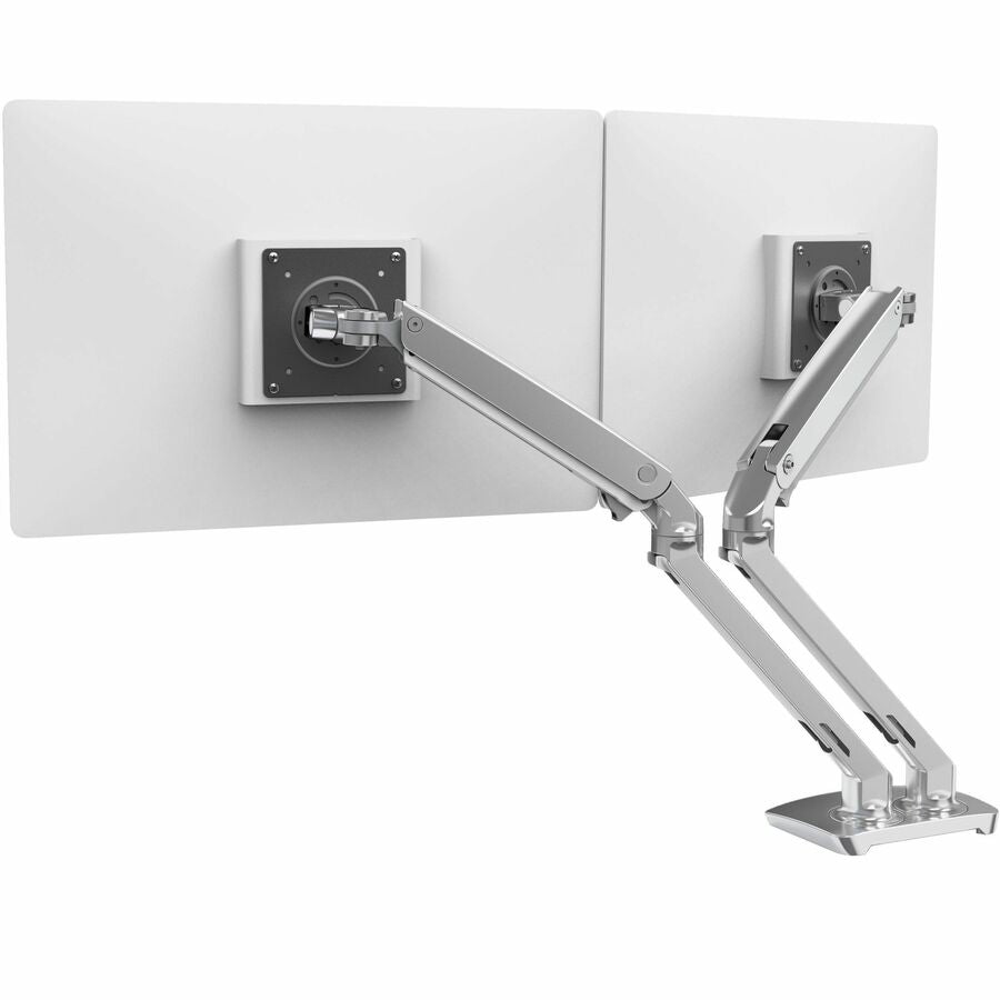 Ergotron MXV Desk Dual Monitor Arm - Polished Aluminum, VESA Compatible