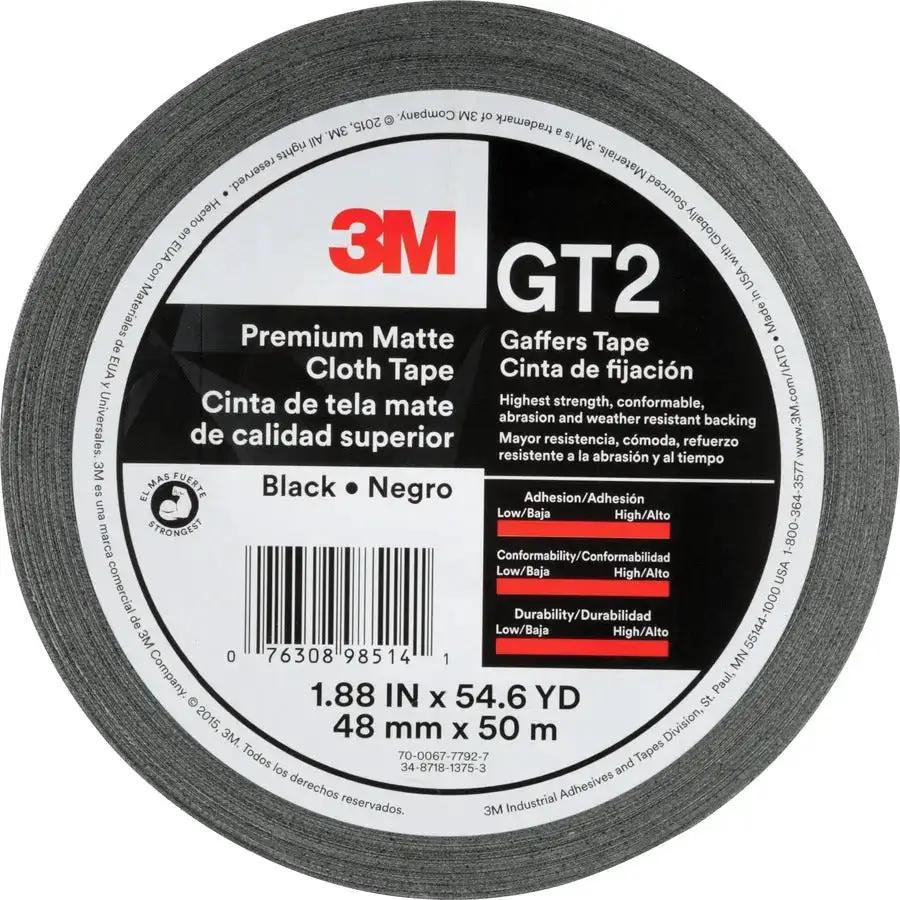 3M Gaffers Cloth Tape - Premium Matte Vinyl Tape for Indoor and Outdoor Use, 2-Inch Wide by 3M