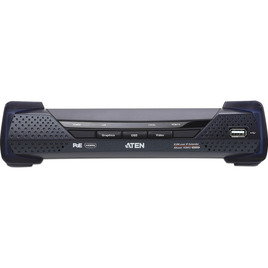 ATEN KE8952R 4K HDMI KVM over IP Receiver with PoE and Rack-Mountable Design