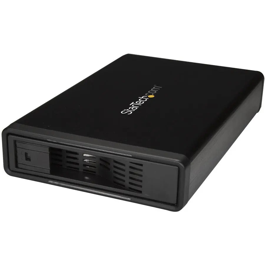 StarTech.com 3.5-Inch SATA Hard Drive Enclosure with eSATA and USB 3.0 – Trayless External Metal Case
