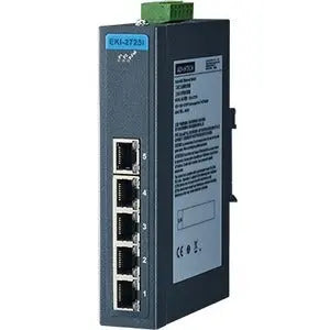 Advantech EKI-2725I 5-Port Unmanaged Gigabit Ethernet Switch with Redundant Power and IP30 Metal Housing