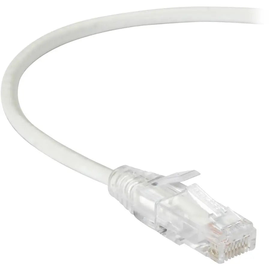 Black Box Slim-Net Cat.6a UTP Patch Network Cable - 28-AWG, White, 3 Feet
