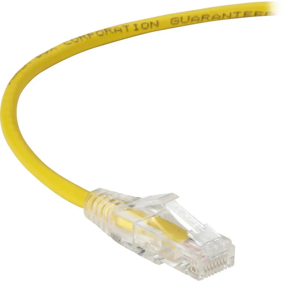 Black Box Slim-Net Cat.6a Patch Network Cable (28-AWG, 10G Ethernet, Yellow)