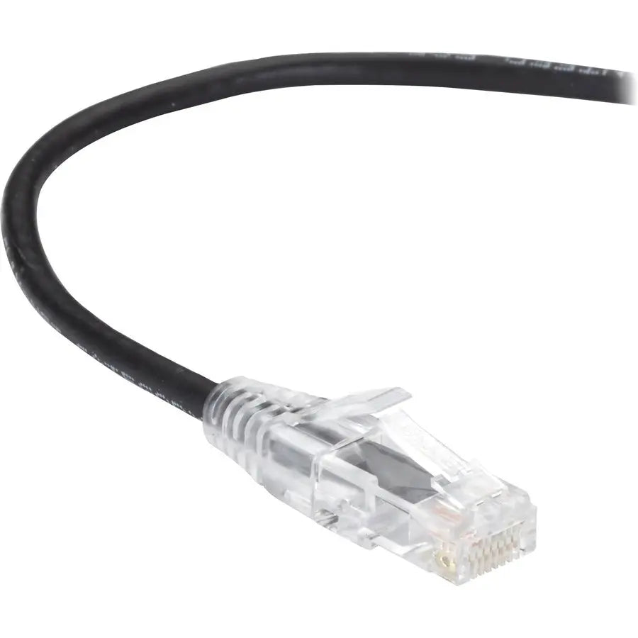 Black Box Slim-Net Cat.6 UTP Patch Network Cable (C6PC28-BK-01) – Space-Saving 28-AWG Ethernet Cable with Snagless Boots and Gold-Plated Contacts