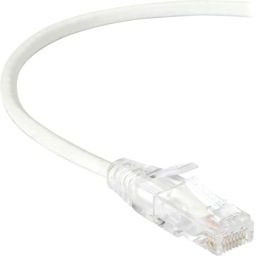Black Box Slim-Net Cat6 UTP Patch Network Cable - 3 Feet, White - Space-Saving, High-Performance Ethernet Cable