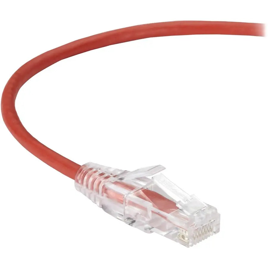 Black Box Slim-Net Cat.6a UTP Patch Network Cable - 28-AWG, Low-Profile, Red