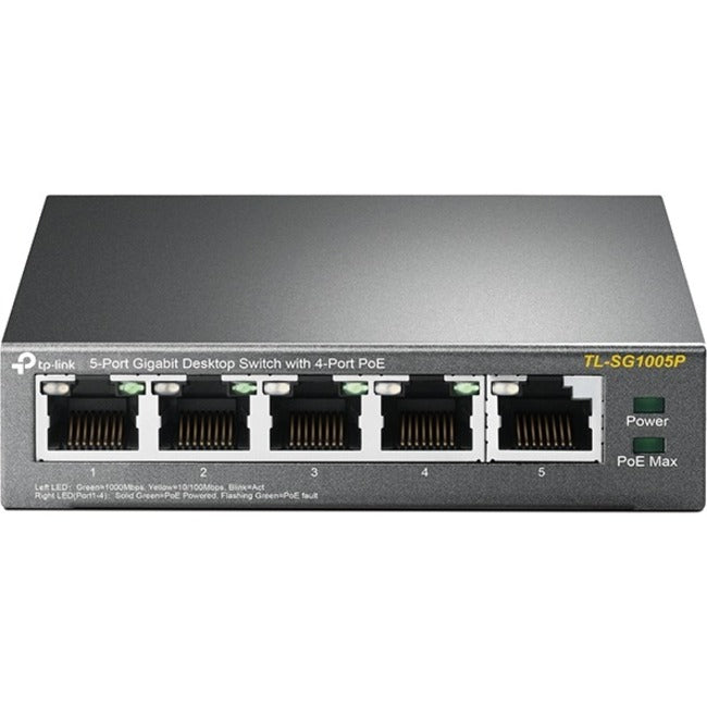 TP-Link TL-SG1005P 5-Port Gigabit Desktop Switch with 4 PoE+ Ports