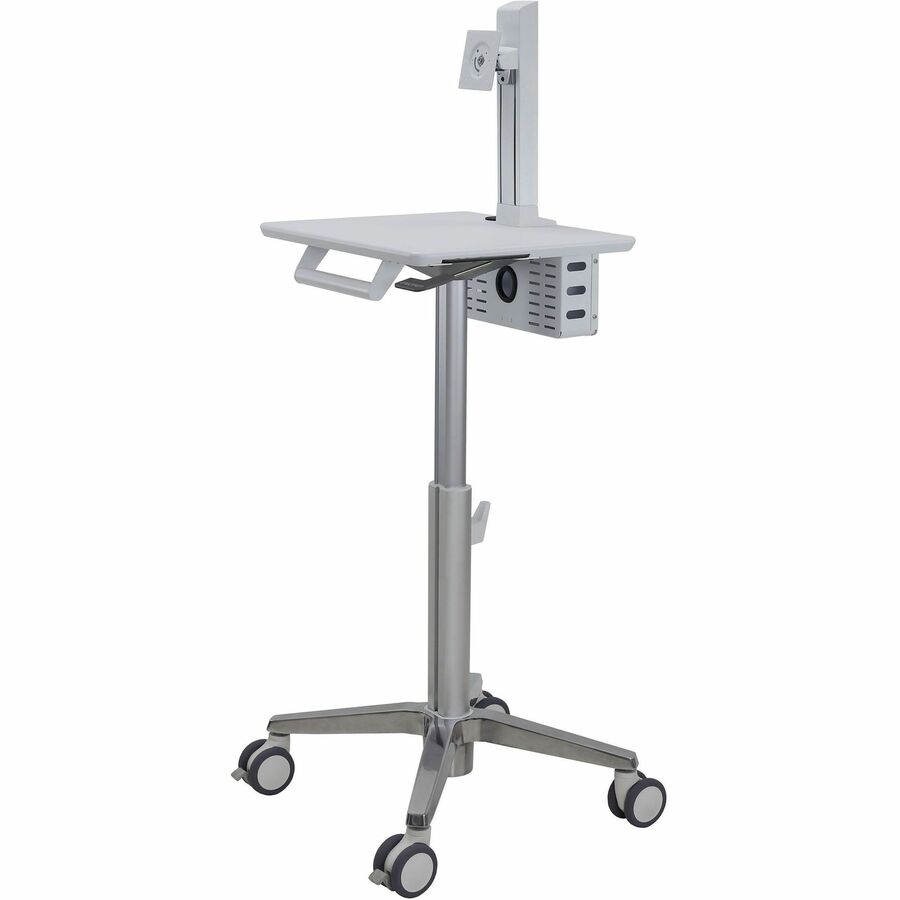 Ergotron StyleView Lean WOW Cart SV10 – Adjustable Medical Workstation on Wheels with Cable Management and Accessories Integration