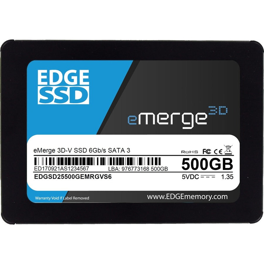 EDGE eMerge 3D-V 500GB 2.5-Inch SATA SSD - Internal Storage Solution