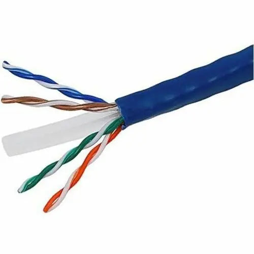 4XEM Cat6 UTP 1000ft Bulk Network Cable - Blue, 24 AWG, High-Speed Data Transmission