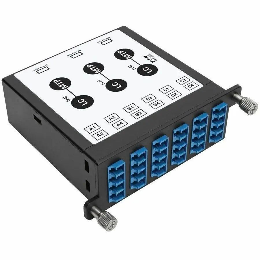 Eaton Tripp Lite Series N484-3M8L12S 8.3/125 Singlemode Fiber Optic Breakout Cassette for 40/100 GbE to 10 Gb Networking