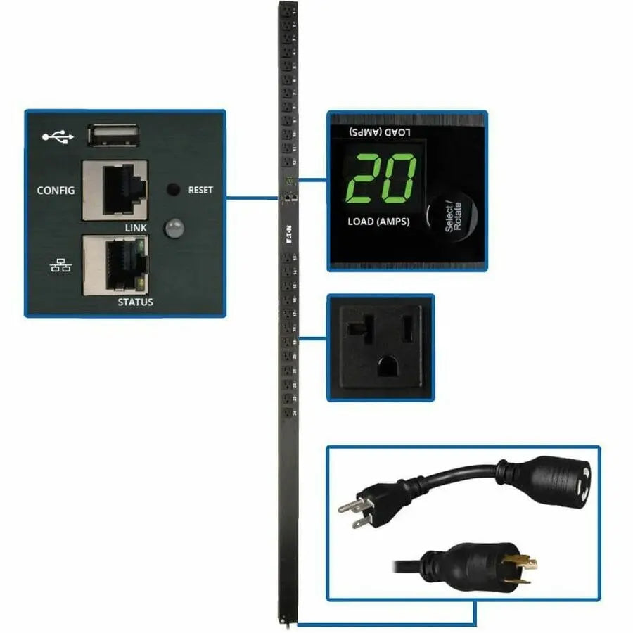 Eaton Corporation PDUMV20NETLX 1.9kW Single-Phase Switched PDU with LX Platform Interface