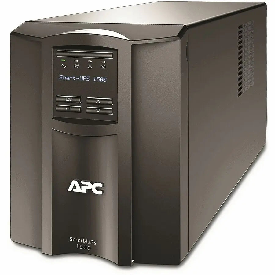 APC Smart-UPS, Line Interactive, 1500VA, Tower, 120V, 8x NEMA 5-15R outlets, SmartConnect Port+SmartSlot, AVR, LCD